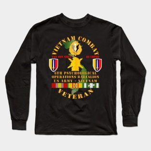 Vietnam Combat Vet - 6th PSYOPS Bn - USARV w VN SVC Long Sleeve T-Shirt